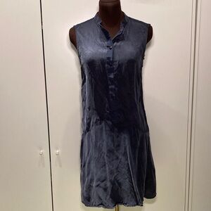 Nymph Sleeveless Navy Button-Down Dress 36